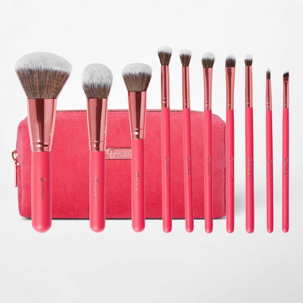 Bombshell Beauty 10 Piece Brush Set with Bag